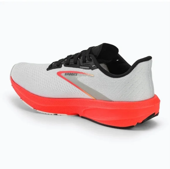 Brooks Launch 10 Men's Running Shoes white/black/fiery coral Sz 8.5 - Picture 3 of 10